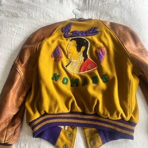 Vintage leather sleeved Varsity Jacket